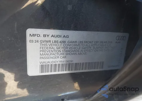 2024 Audi A3 Premium 40 Tfsi Front-Wheel Drive S Tronic z USA, uszkodzony, nr VIN WAUAUDGY7RA126291